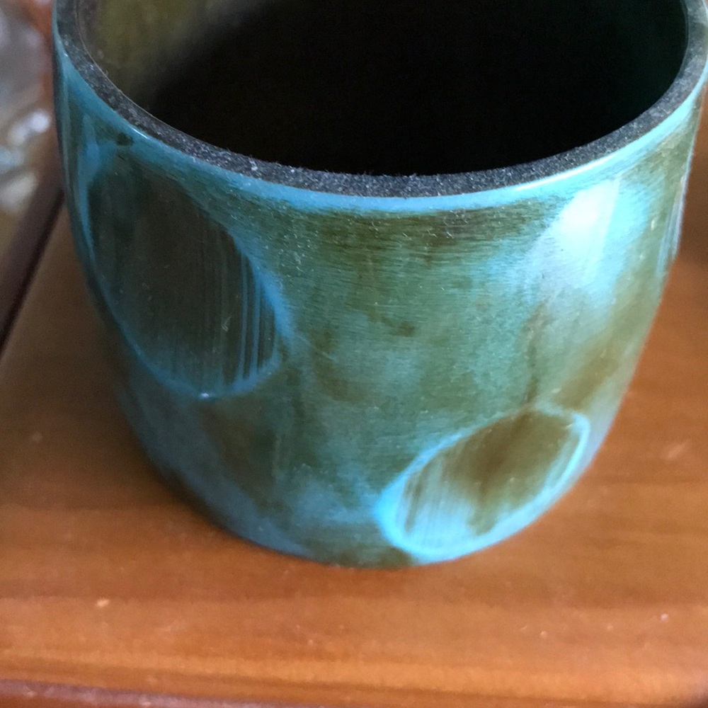 Turquoise wooden bracelet
